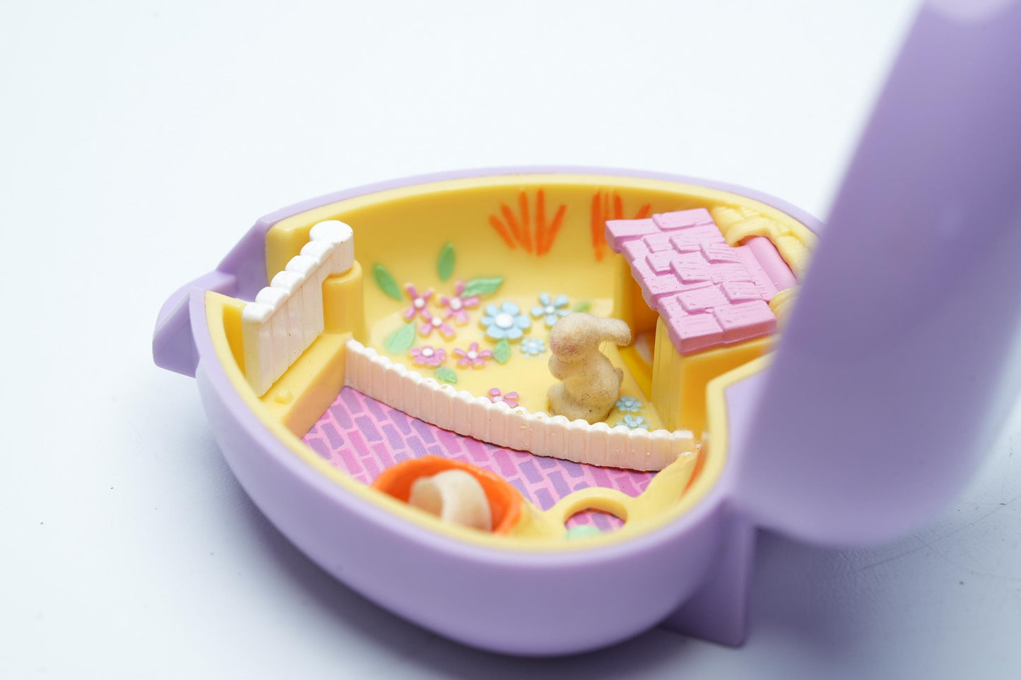 Vintage Polly Pocket Pretty Bunnies – 1993 Bluebird Compact – Met 2 Originele Konijntjes