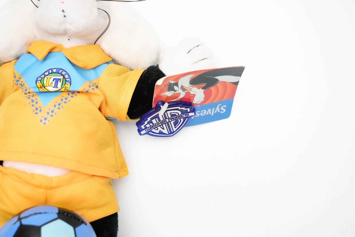 Vintage Looney Tunes Sylvester knuffel voetballer – Play By Play 1998 – 23 cm (9 inch)