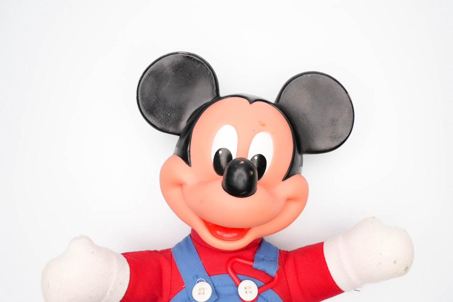 Vintage Mattel Mickey Mouse knuffelpop – Educatieve outfit – ca. 30 cm (12 inch)