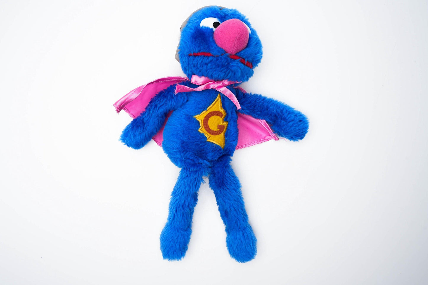 Vintage Super Grover Knuffel – Junior Toys ca. 2000 – Sesamstraat Held in Pluche (25 cm)