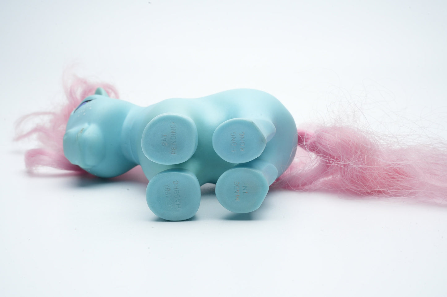 Bowtie blauwe pony met roze strikjes G1 My Little Pony | My Little Pony paarden