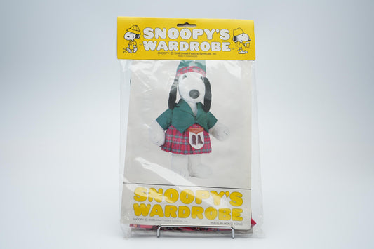 Snoopy's Wardrobe - Vintage Snoopy Schotse Outfit (1980s) - Nieuw in Verpakking