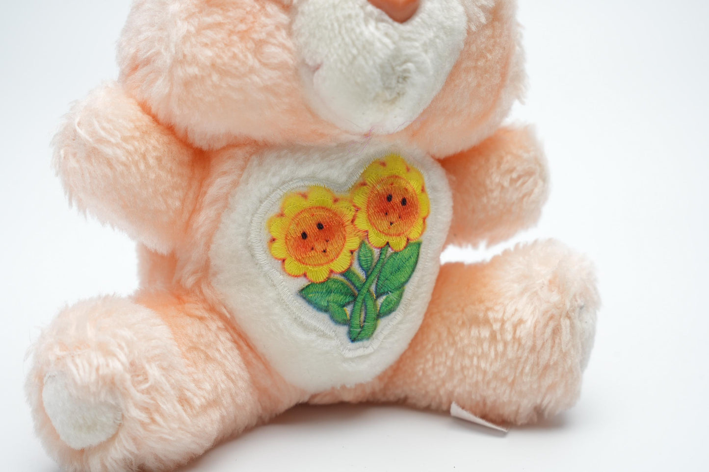Vintage Friend Bear Care Bear plush - 16 cm (6,3 inches) - zeldzame perzik roze vintage pluche