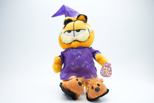 Garfield met paarse pyjama | vintage Garfield plush