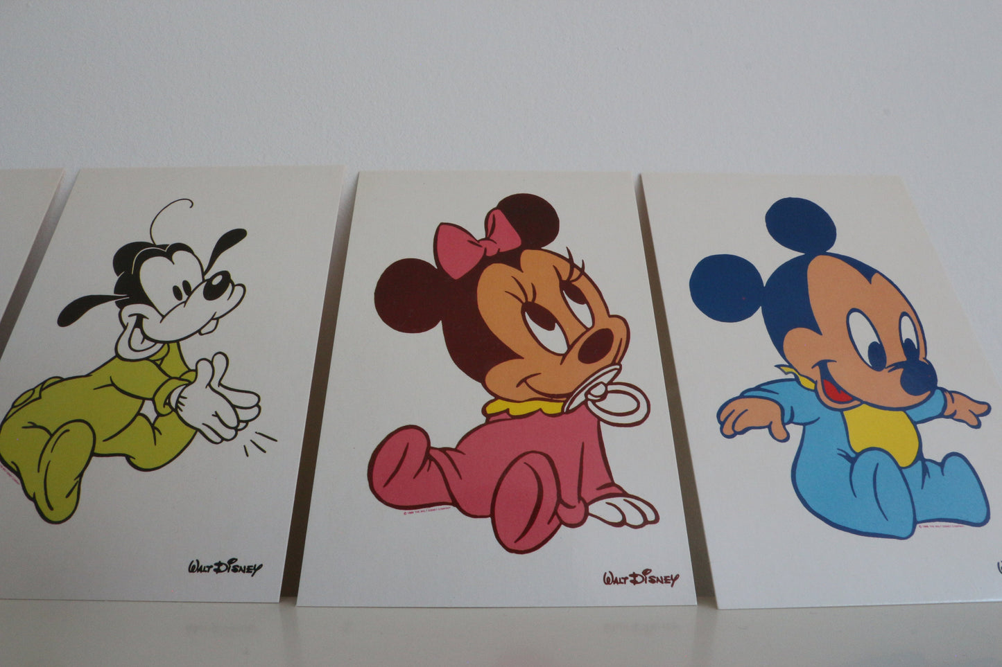Disney cards from 1986: Baby Mickey, Mini, Donald Duck, Pluto (Birthday cards, Baby cards, Original Walt Disney Cards, Funny cards)