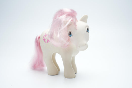 Vintage My Little Pony - Witte Pony met Roze Manen