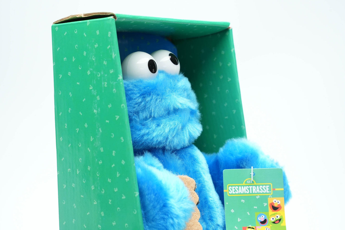 Sesamstraße Koekiemonster Knuffel in Doos – 27 cm / ca. 10.6 inch – Vintage 2000 CATRIC