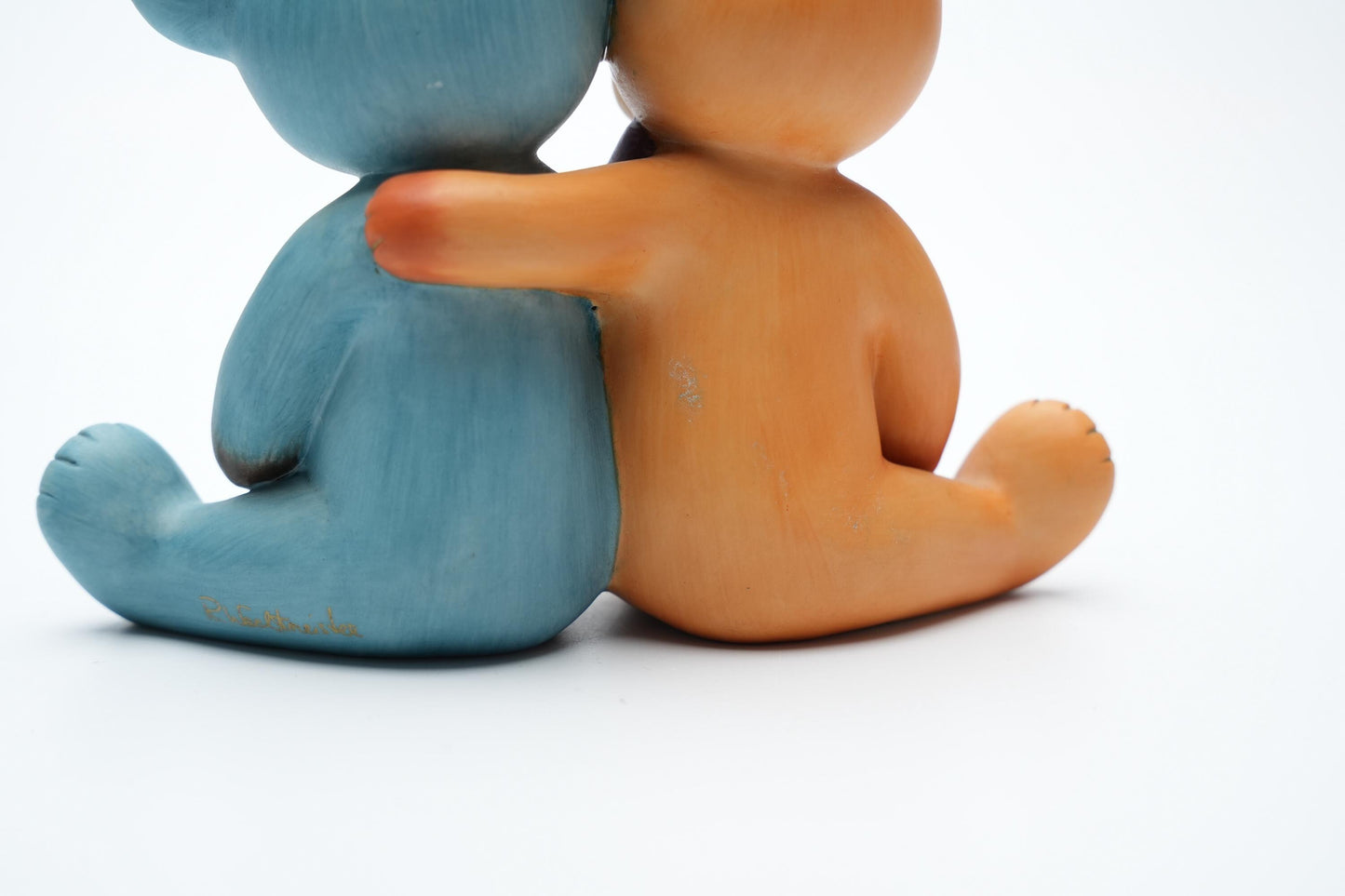 Vintage Goebel Rosina Wachtmeister Beeldje "Isa & Vellio" – Schattige Keramische Teddyberen, 10 cm