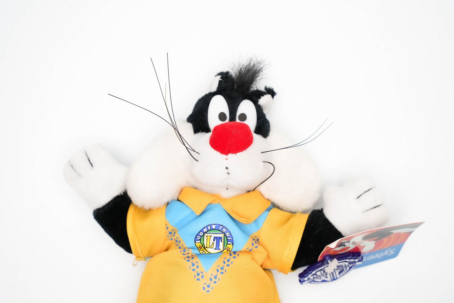 Vintage Looney Tunes Sylvester knuffel voetballer – Play By Play 1998 – 23 cm (9 inch)