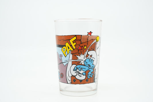 Zeldzame vintage smurfen glazen | Schattige smurf glaasjes | Smurfen glas uit 1996 | Peyo glazen
